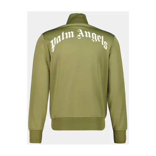 Track Jacket with Back Curved Logo - Palm Angels - Modalova