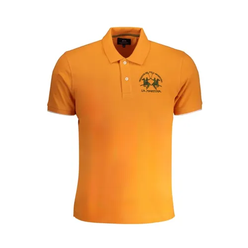 Orange Cotton Polo Shirt - La Martina - Modalova