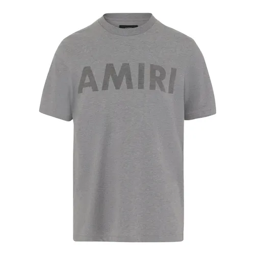 Logo Cotton T-shirt Grey Crew Neck - Amiri - Modalova