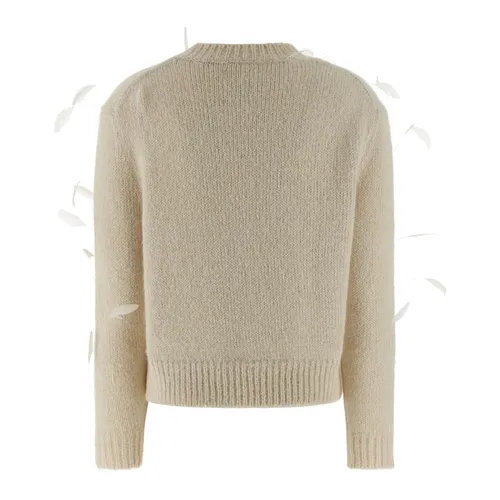 Alpaca Sweater with Feathers - Jil Sander - Modalova