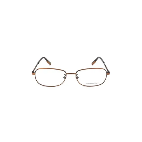 Rectangular Metal Eyeglasses Frames - Zegna - Modalova