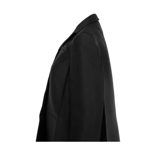 Black Wool-Silk Blend Jacket with Notched Collar - Khaite - Modalova