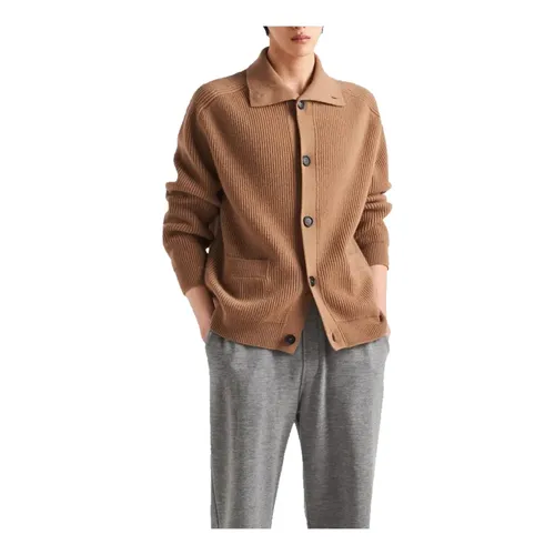 Ribbed Cashmere Cardigan - Prada - Modalova
