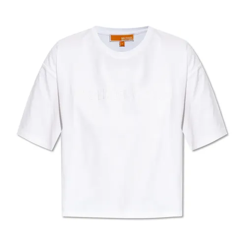 Loose-fit T-shirt with embroidered logo - Michael Kors - Modalova