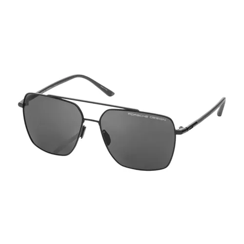 Matte Black Titanium Sunglasses with Grey Polarized Lenses - Porsche Design - Modalova