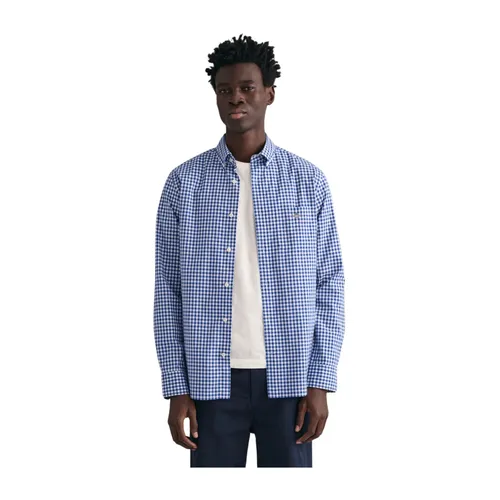 Checkered Poplin Regular Fit Shirt - Gant - Modalova
