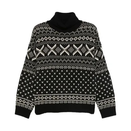 Multicolour High Neck Sweater Aw25 - Semicouture - Modalova