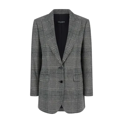 Blazer Príncipe de Gales Gris - Dolce & Gabbana - Modalova