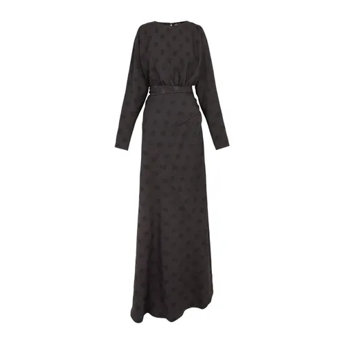 Langärmliges Kleid mit Polka-Dot-Jacquardmuster - Cortana - Modalova