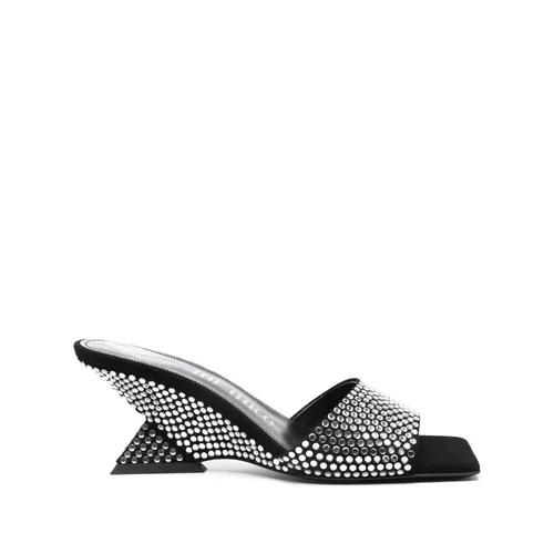 Crystal Embellished Black Wedge Sandals - The Attico - Modalova