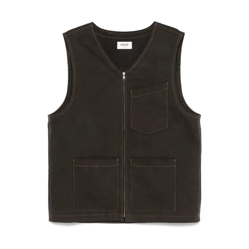 Agolde - Jackets > Vests - Brown - Agolde - Modalova