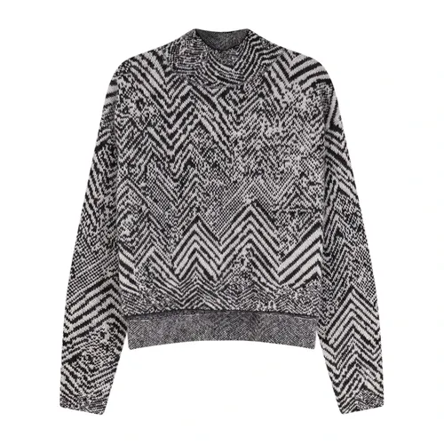 High Collar Boxy Cropped Knit - Hugo - Modalova