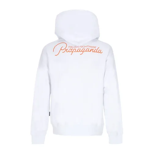 White Hoodie with Kangaroo Pocket - Propaganda - Modalova