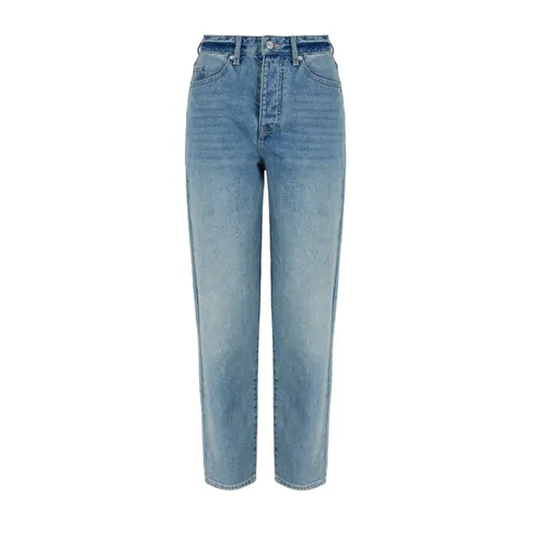 Blue Denim Jeans with Logo Detail - Armani Exchange - Modalova