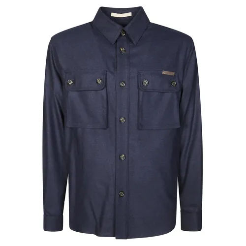 Flanell-Overshirt Stilvolle Freizeitkleidung - Paolo Pecora - Modalova