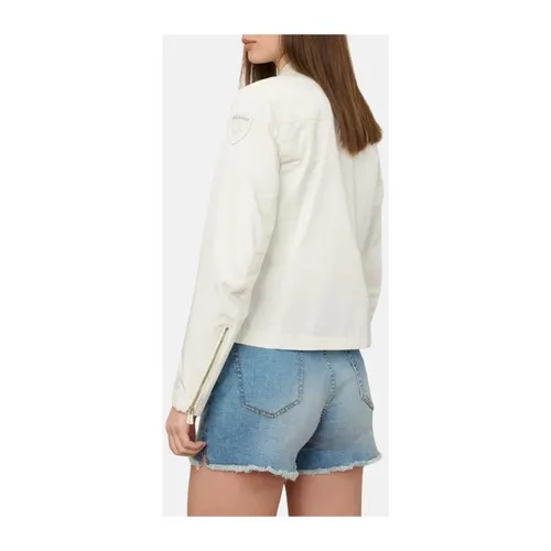 Korean Collar Cotton Jacket - Blauer - Modalova