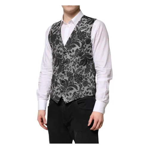 Single Breasted Brocade Waistcoat - Dolce & Gabbana - Modalova