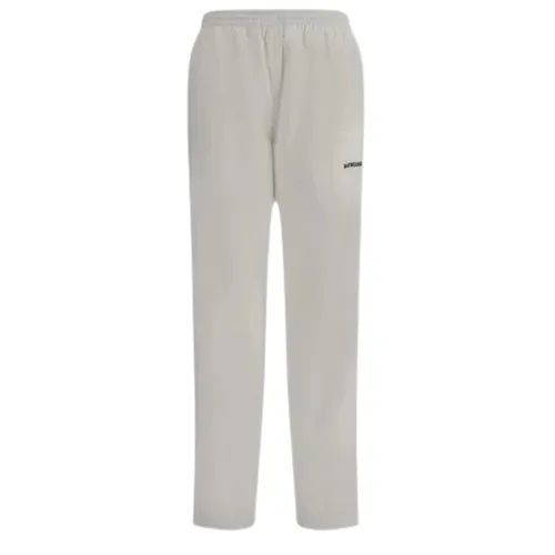 White Elastic-Cuff Sweatpants with Logo - Balenciaga - Modalova