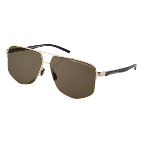 Gold Frame Brown Lens Sunglasses - Porsche Design - Modalova