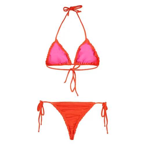 Contrast Stitching Triangle Bikini - Reina Olga - Modalova