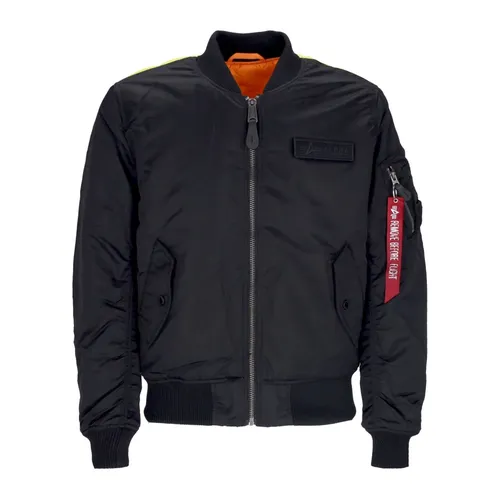 Reversible Bomber Jacket Black Fighter Squadron - Alpha Industries - Modalova