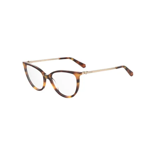 Brown Acetate Frame Glasses - Love Moschino - Modalova