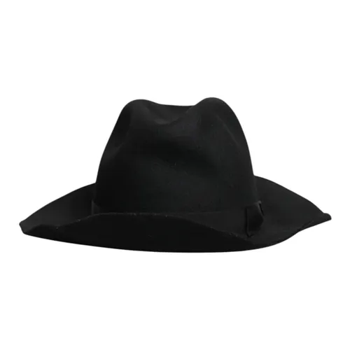 Schwarzer breitkrempiger Trilby Fedora Hut - Dolce & Gabbana - Modalova
