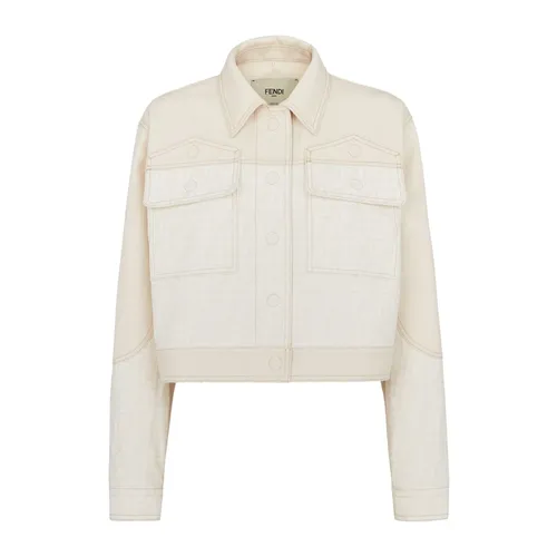 White Jackets with Embroidery - Fendi - Modalova