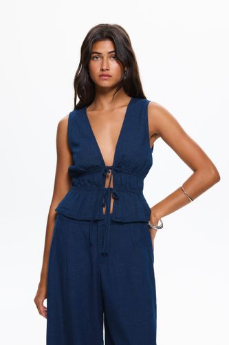 Top Froncé Avec Nœuds - Pull&Bear - Modalova