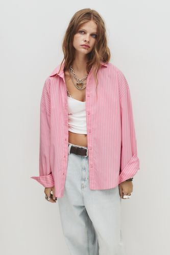 Chemise Rose À Rayures - Pull&Bear - Modalova