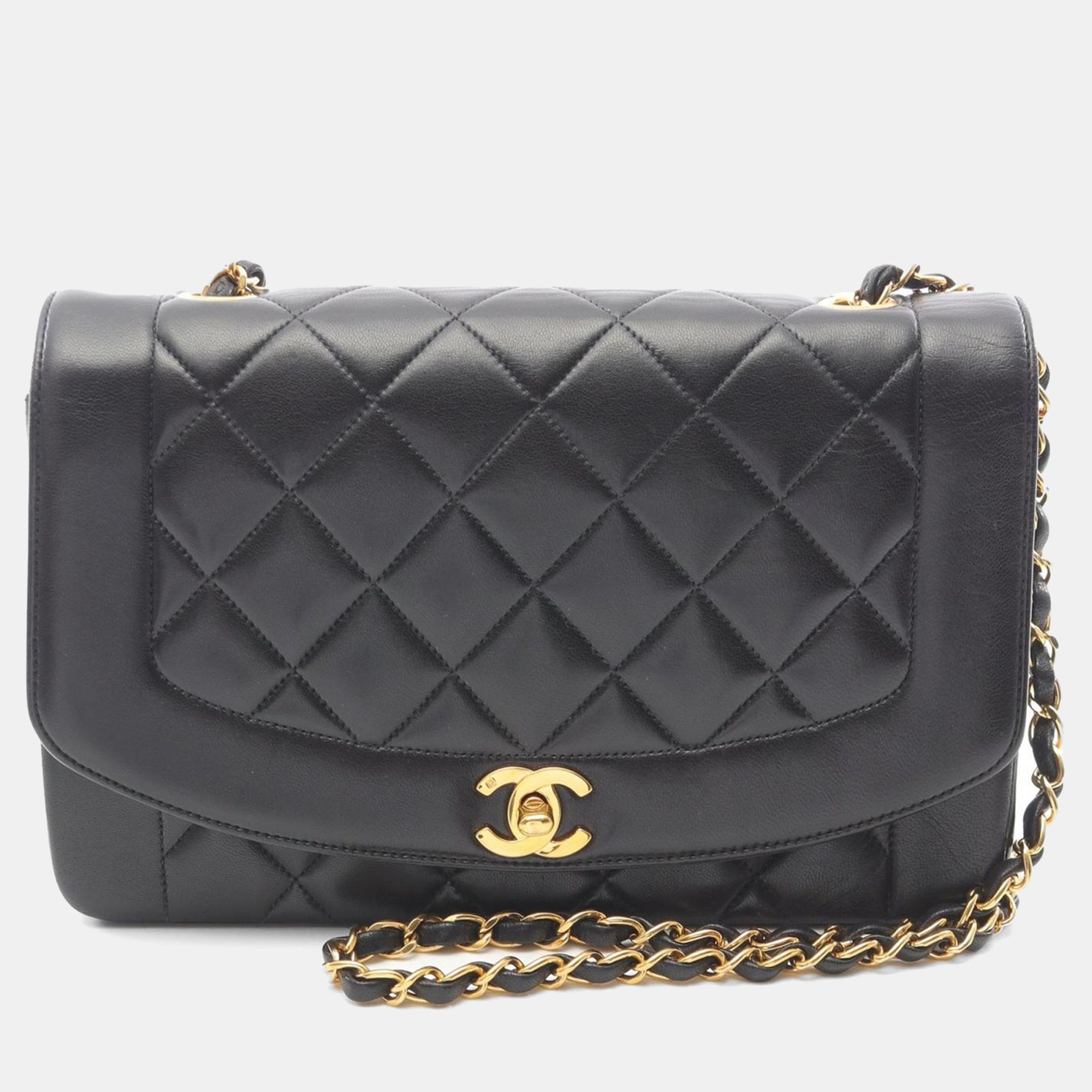 Diana Flap Lambskin Leather Shoulder Bag - Chanel - Modalova