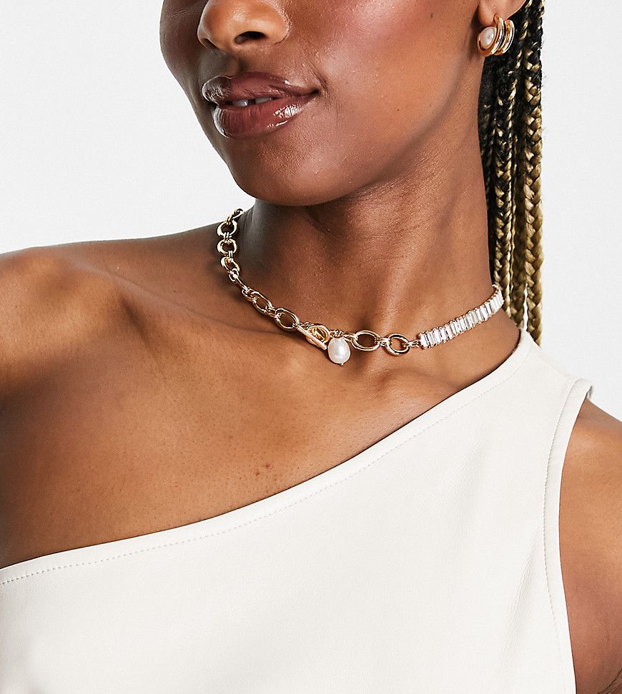 Collana color con perle e barrette a T - 8 Other Reasons - Modalova