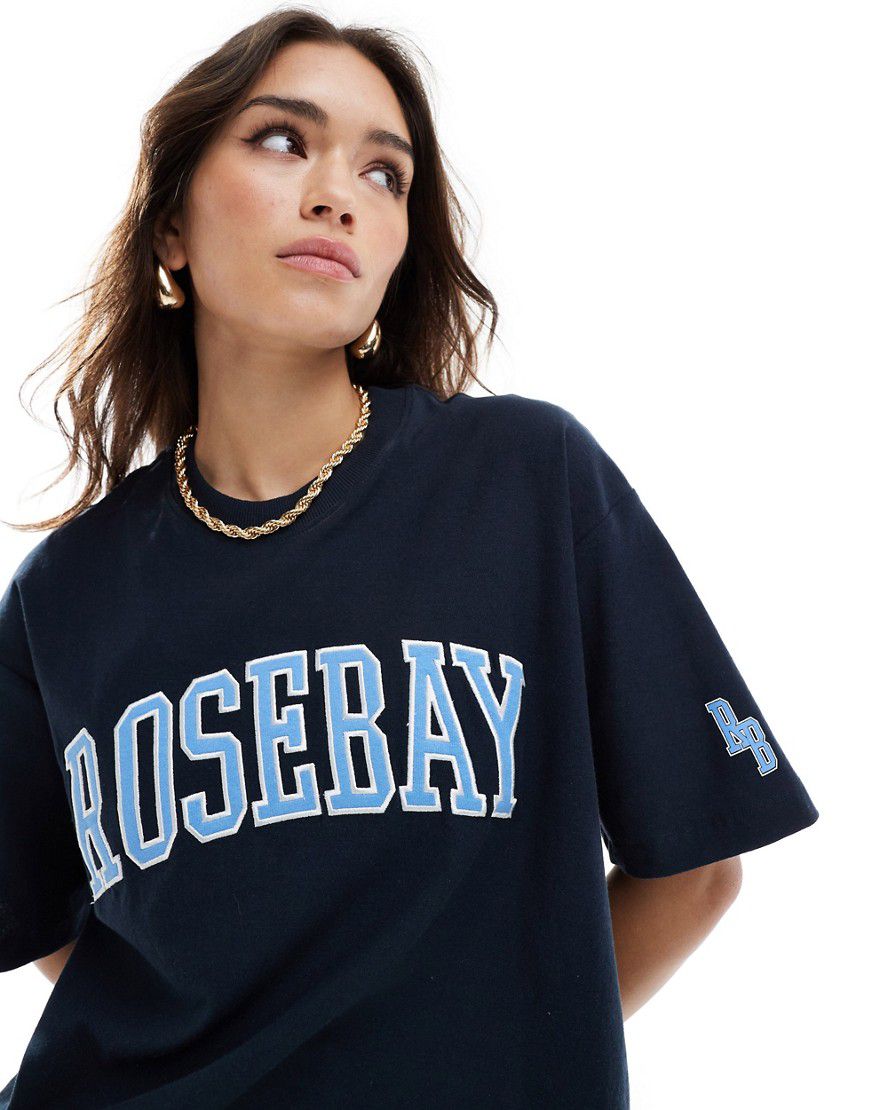 Cotton On - T-shirt oversize con scritta Rosebay stile college - Cotton:On - Modalova
