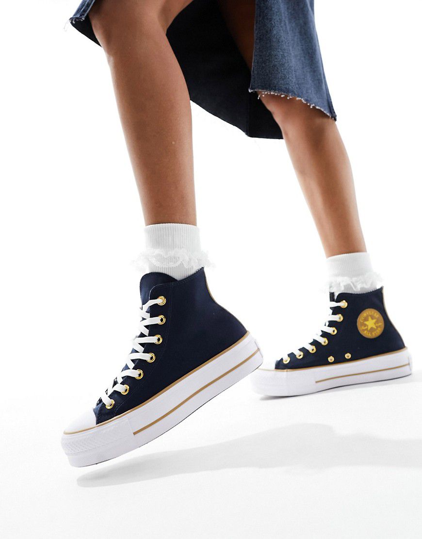 Lift - Sneakers nere in twill con dettagli oro - Converse - Modalova