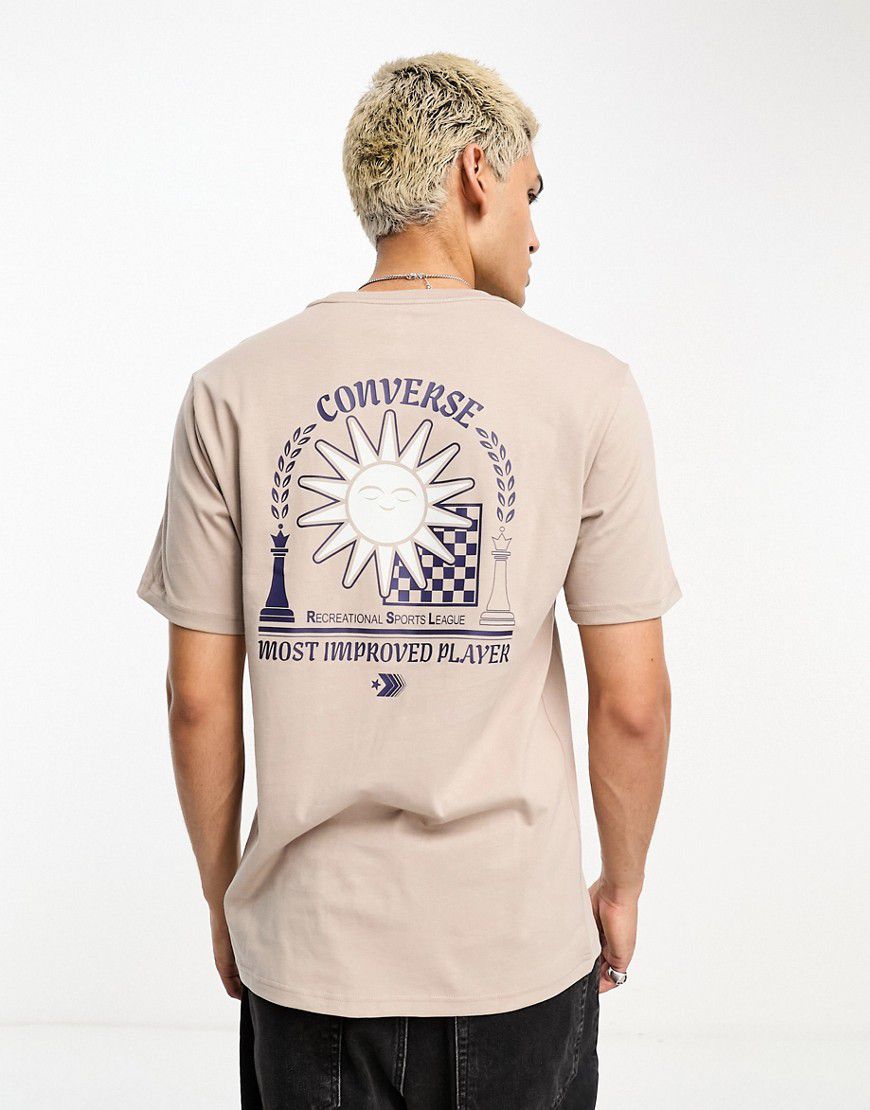 T-shirt grigia con stampa sul retro - Converse - Modalova