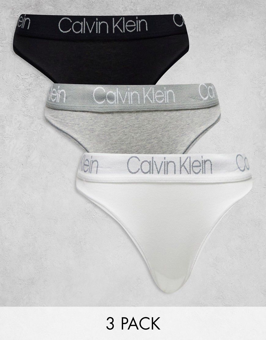Body - Confezione da 3 tanga sgambati in cotone - Calvin Klein - Modalova