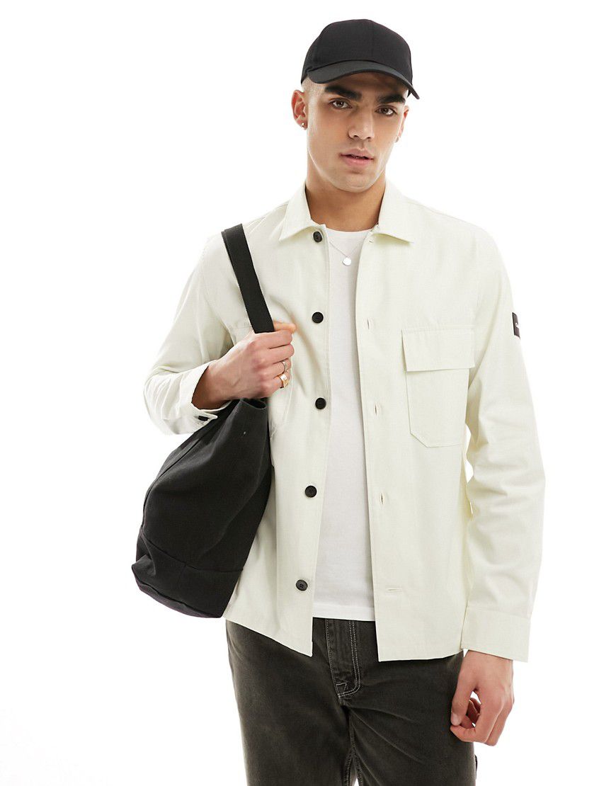 Camicia giacca in nylon e cotone bianca - Calvin Klein - Modalova