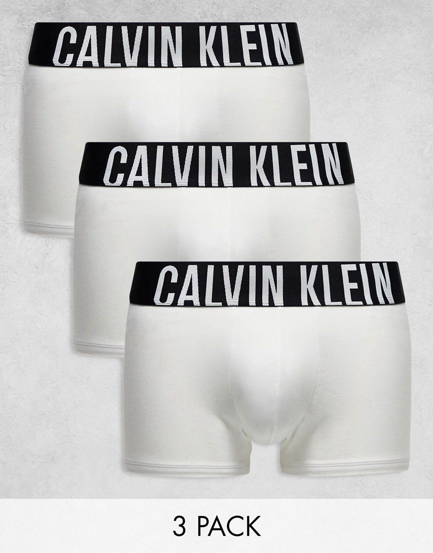 Intense Power Cotton Stretch - Confezione da 3 paia di boxer aderenti bianchi - Calvin Klein - Modalova