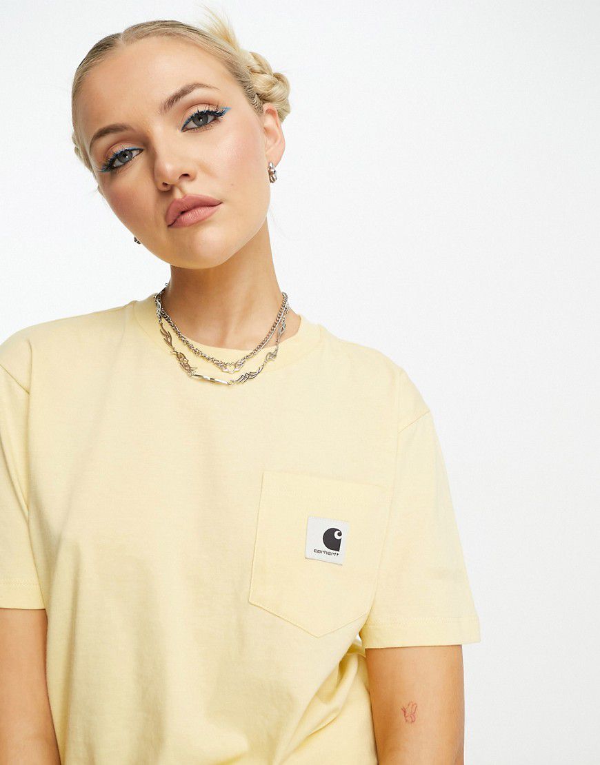 T-shirt gialla con tasca - Carhartt WIP - Modalova