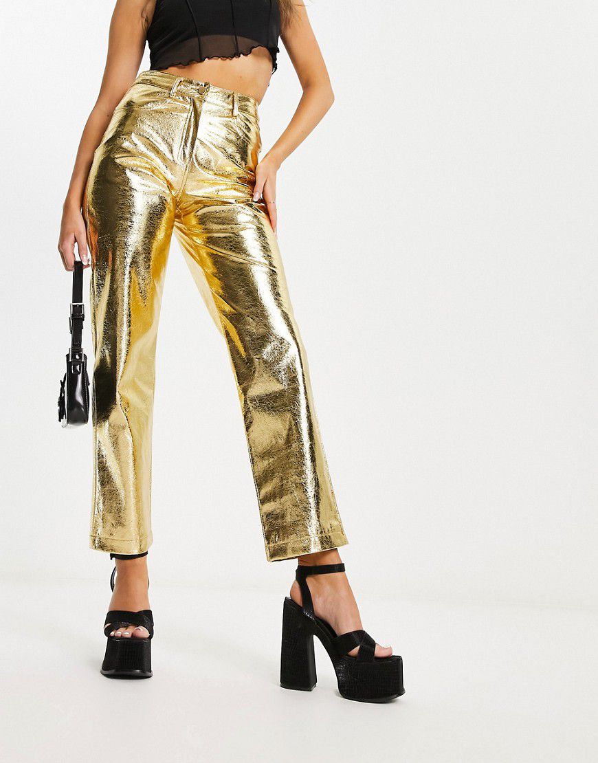 Lupe - Pantaloni testurizzati color metallizzato - Amy Lynn - Modalova