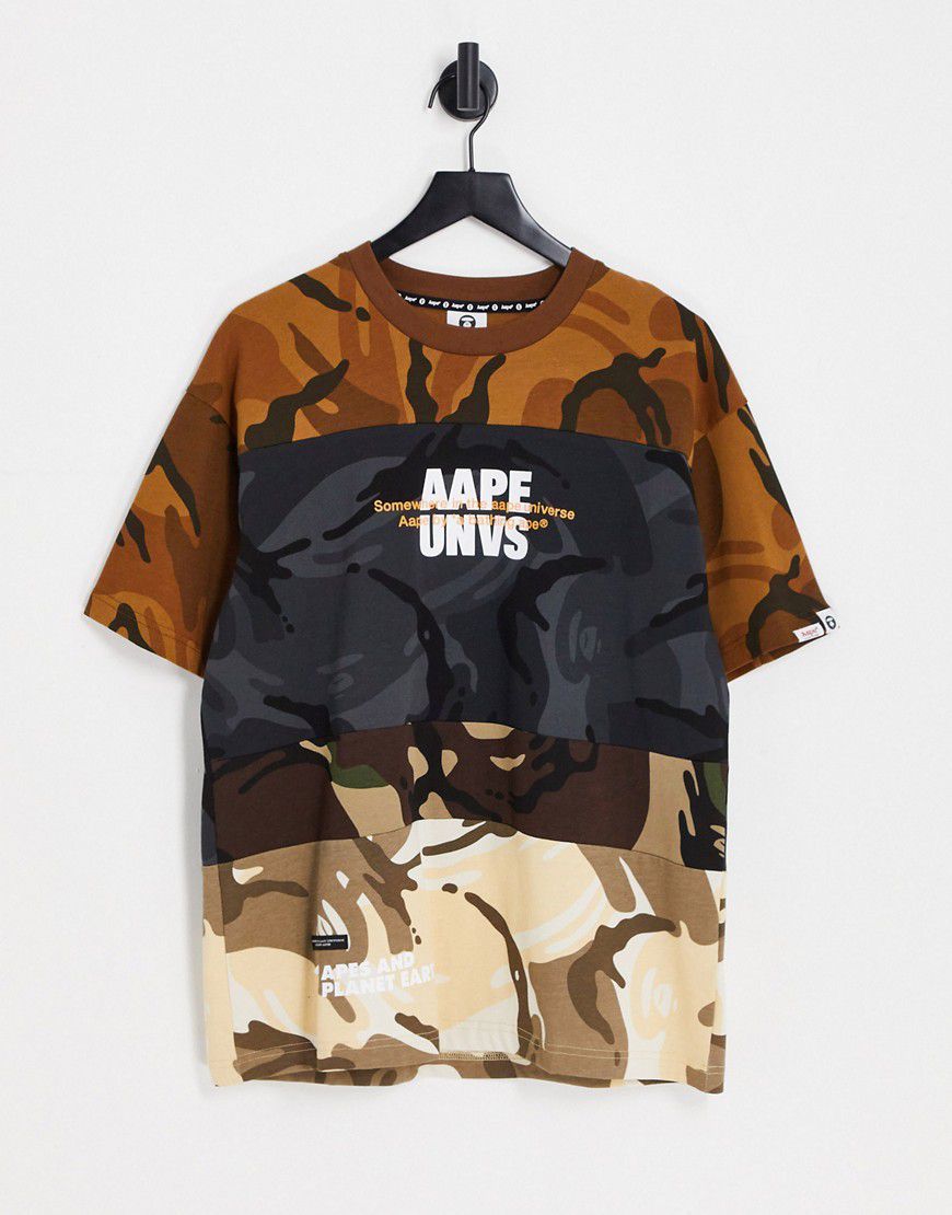 AAPE By A Bathing Ape - T-shirt mimetica multicolore - AAPE BY A BATHING APE® - Modalova