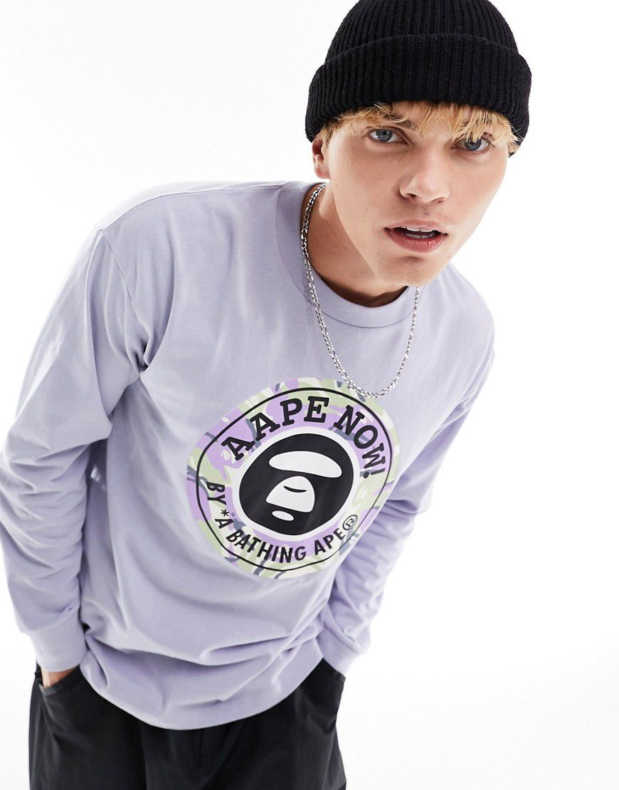 AAPE By A Bathing Ape - Top a maniche lunghe con stampa mimetica - AAPE BY A BATHING APE® - Modalova