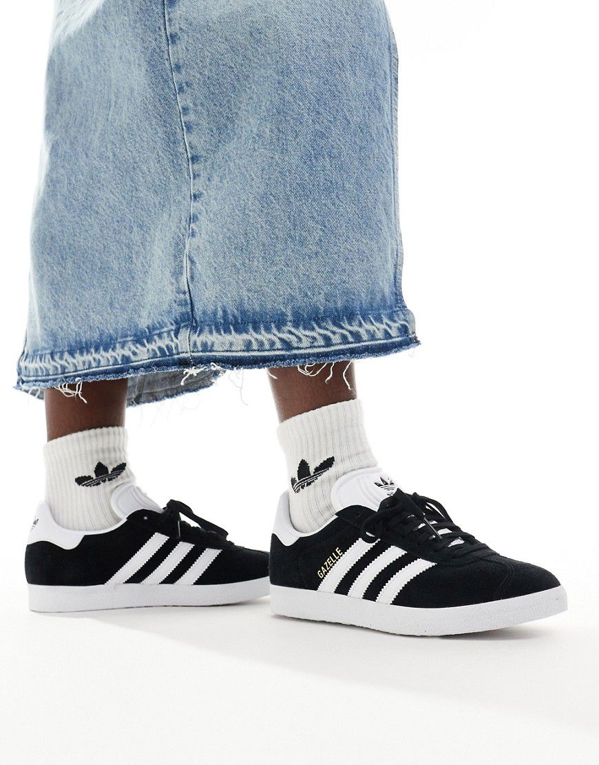 Gazelle - Sneakers nere con dettaglio bianco - adidas Originals - Modalova