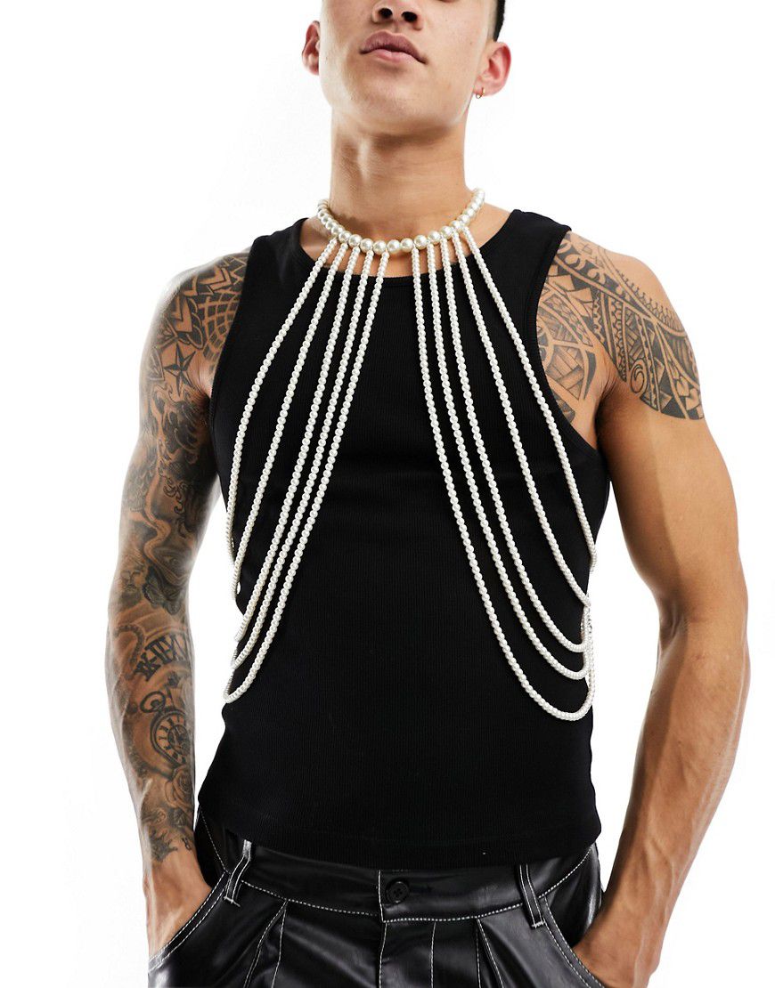 Imbracatura per il corpo in perle sintetiche spesse - ASOS DESIGN - Modalova