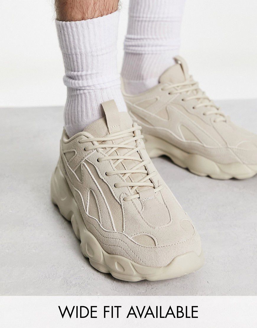 Sneakers pietra con suola chunky - ASOS DESIGN - Modalova