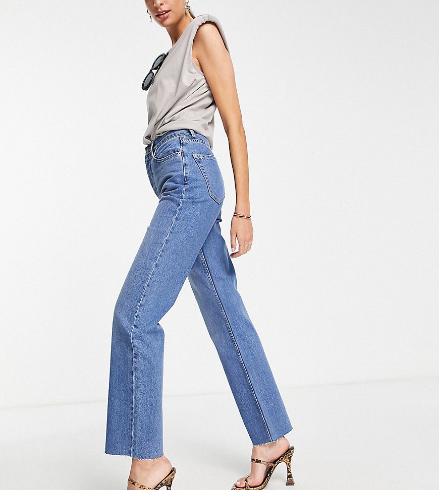 ASOS DESIGN Tall - Jeans dritti stile anni '90 medio con fondo grezzo - ASOS Tall - Modalova