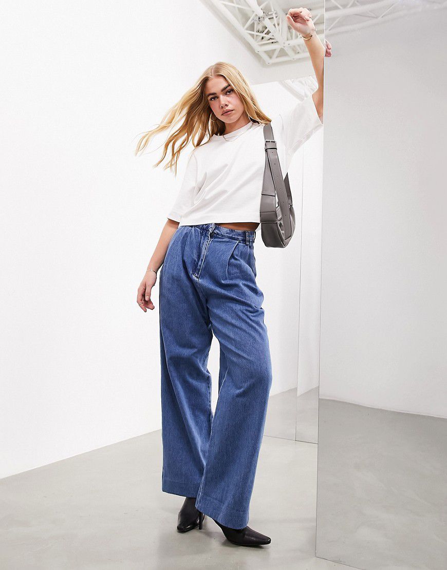 Jeans a fondo ampio a pieghe medio - ASOS EDITION - Modalova