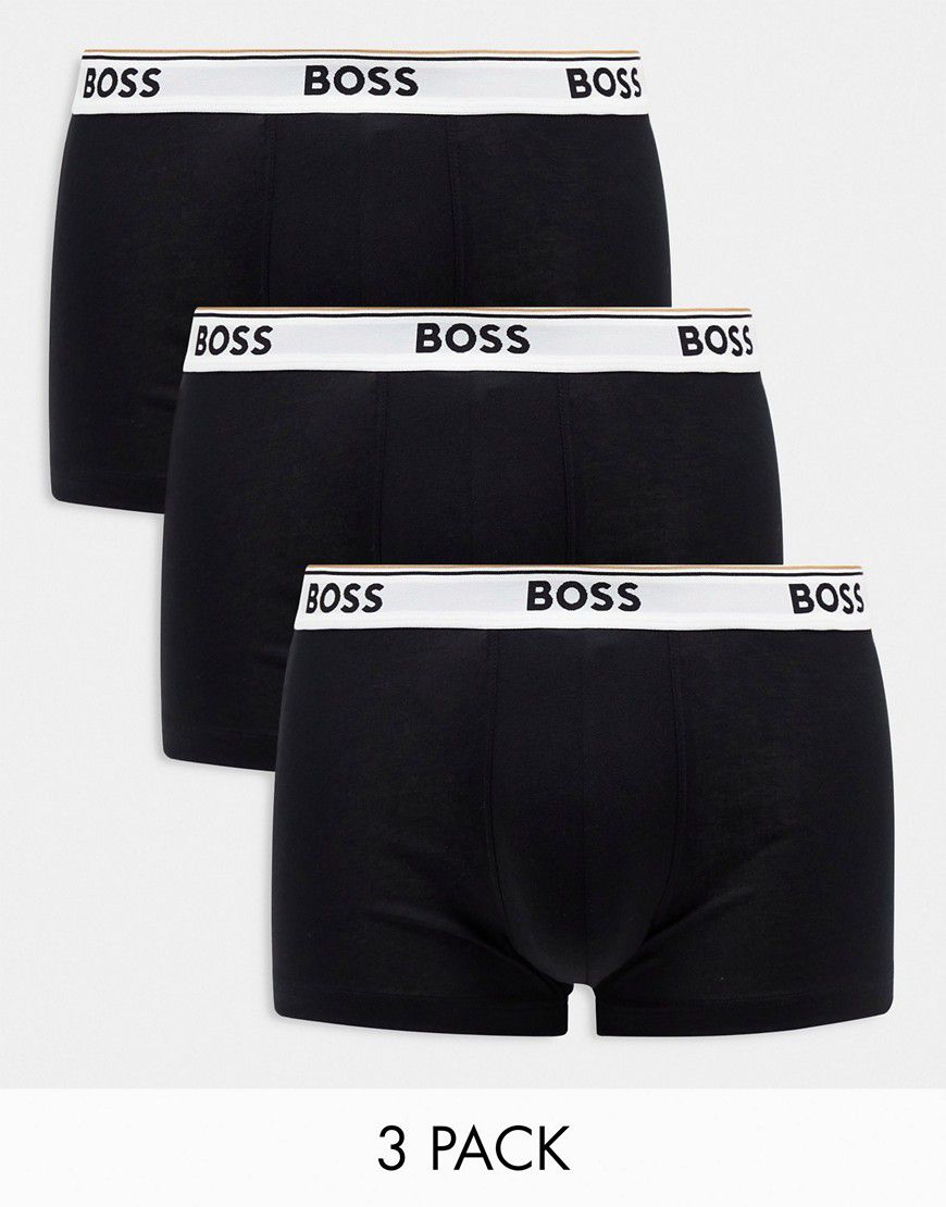 BOSS - Bodywear - Confezione da 3 paia di boxer neri - BOSS Bodywear - Modalova