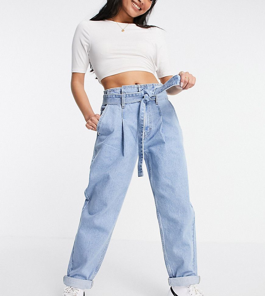 Petite - Sultan - Jeans a vita alta lavaggio chiaro - Don't Think Twice - Modalova
