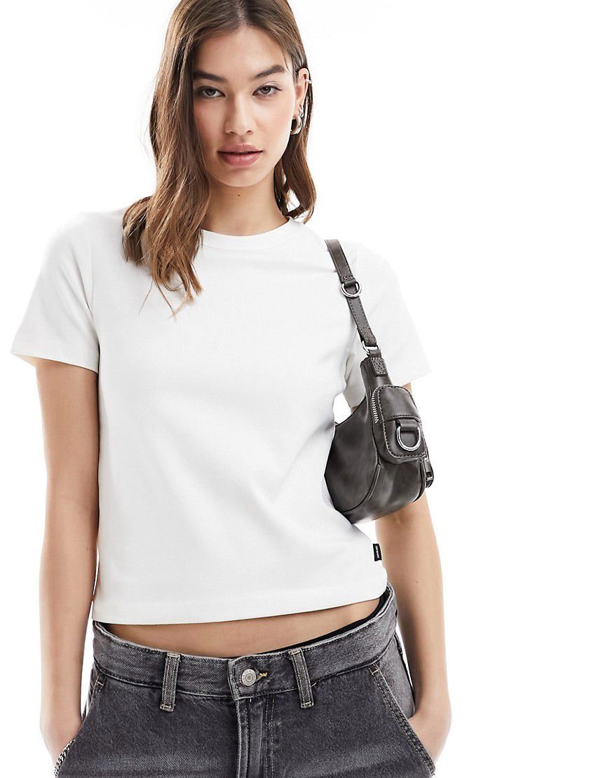 Nina Essential - T-shirt slim fit a maniche corte sporco - Dr Denim - Modalova